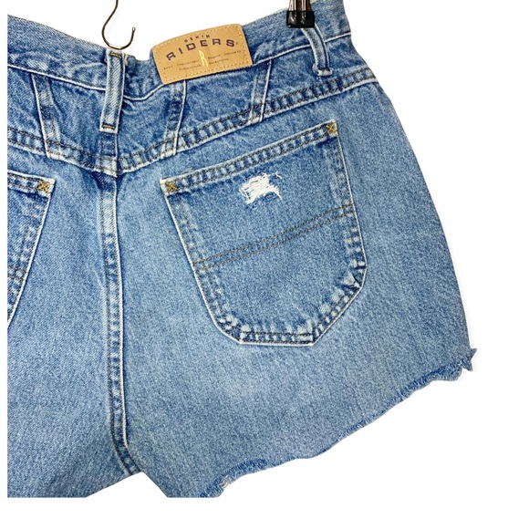 Vintage Denim Riders High Waist Crochet Lace Mom Jean Shorts Size 10 - Picture 5 of 6